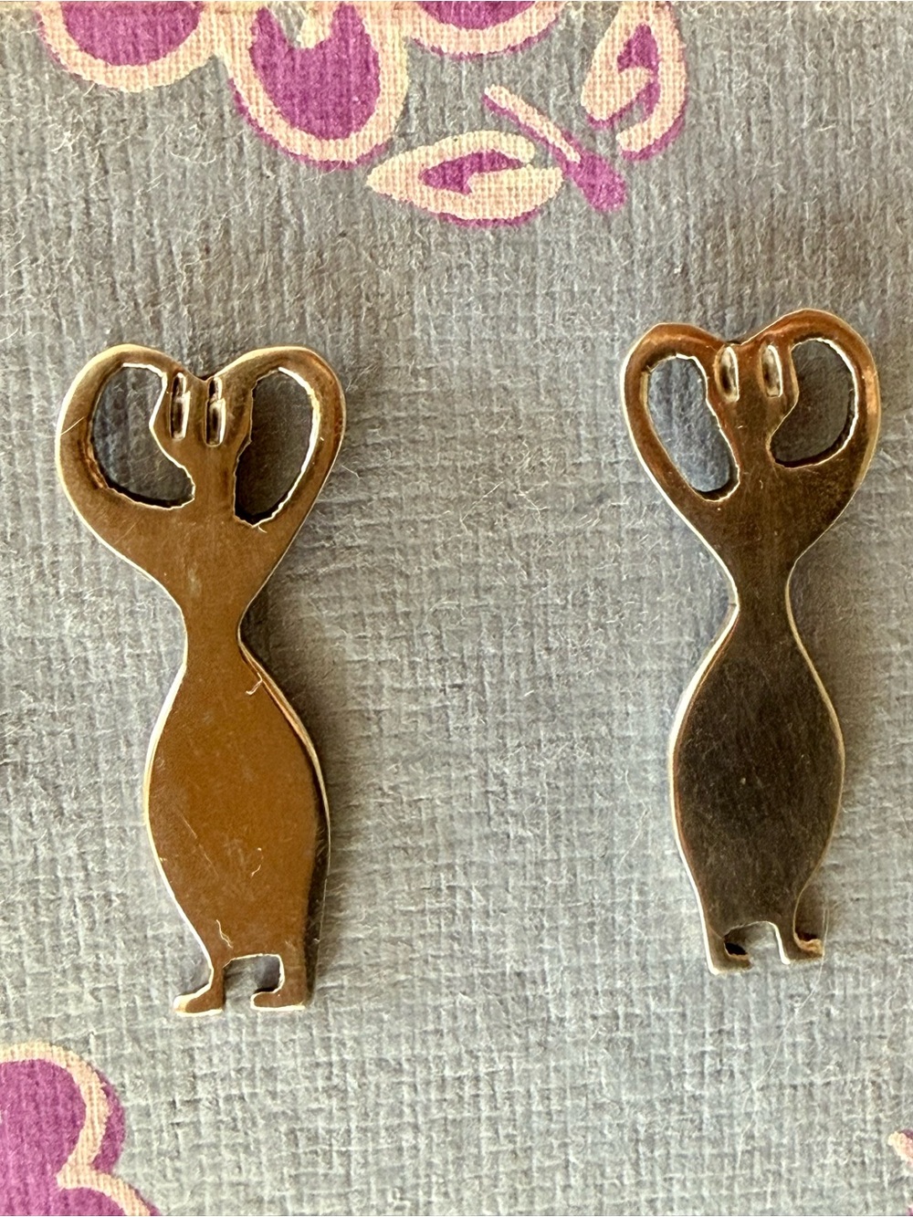 Sterling silver ghostly earrings.
